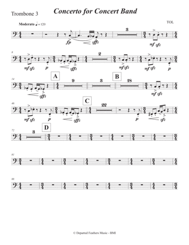 Concerto for Concert Band (2011) Trombone 3