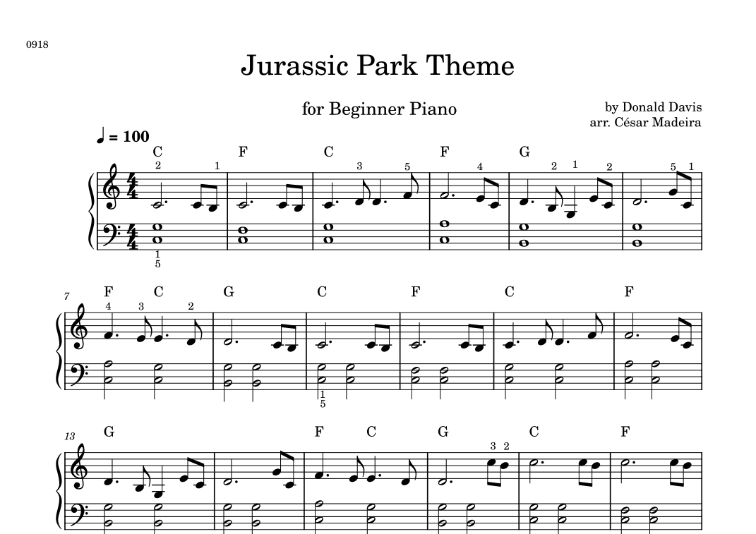 Jurassic Park Iii (arr. César Madeira)