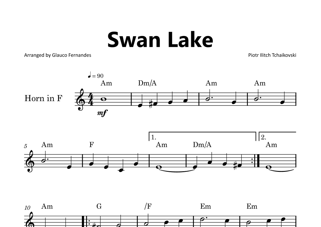 Swan Lake (arr. Glauco Fernandes)