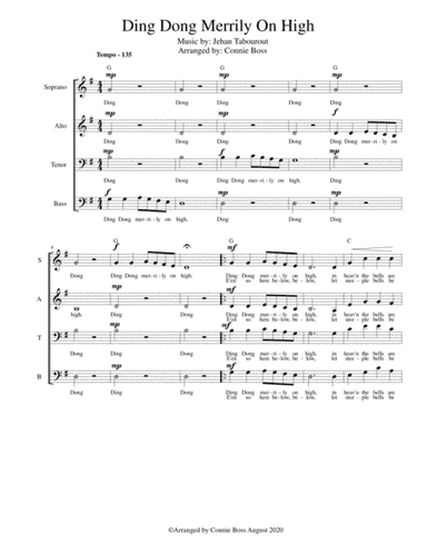 Ding Dong Merrily on High - SATB A cappella (arr. Connie Boss)