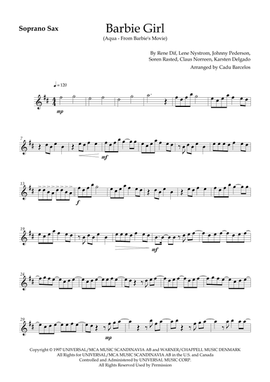 Barbie Girl (arr. Cadu Barcelos)