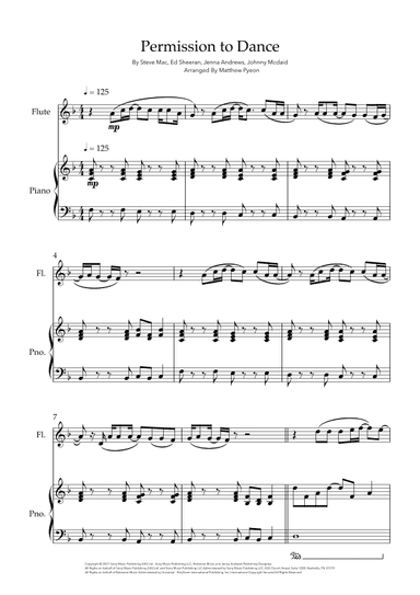 Permission To Dance (arr. Matthew pyeon)