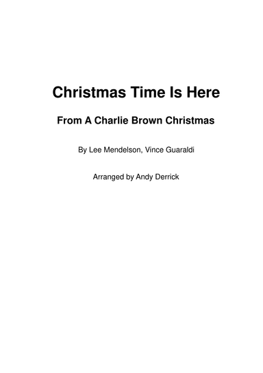 Christmas Time Is Here (arr. Andy Derrick)