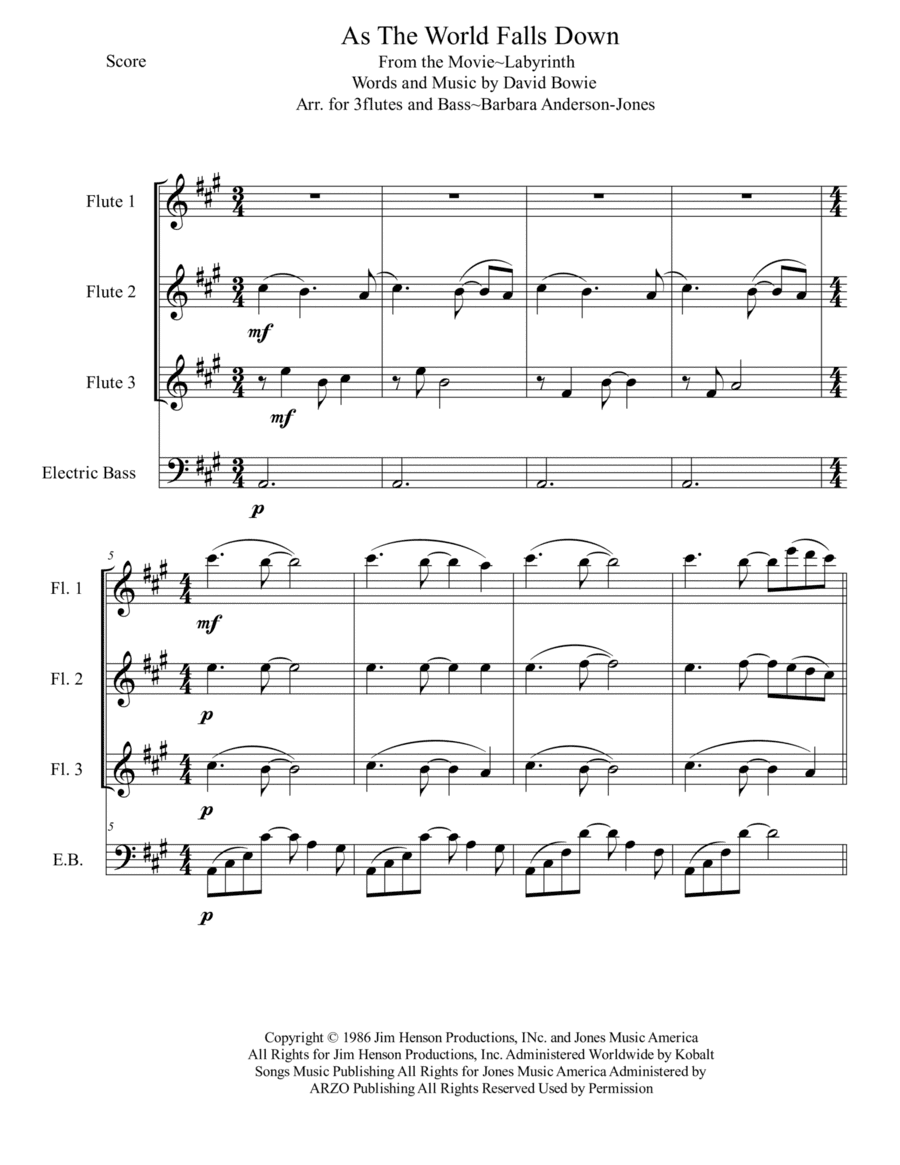 As The World Falls Down (arr. Barbara Anderson-Jones)