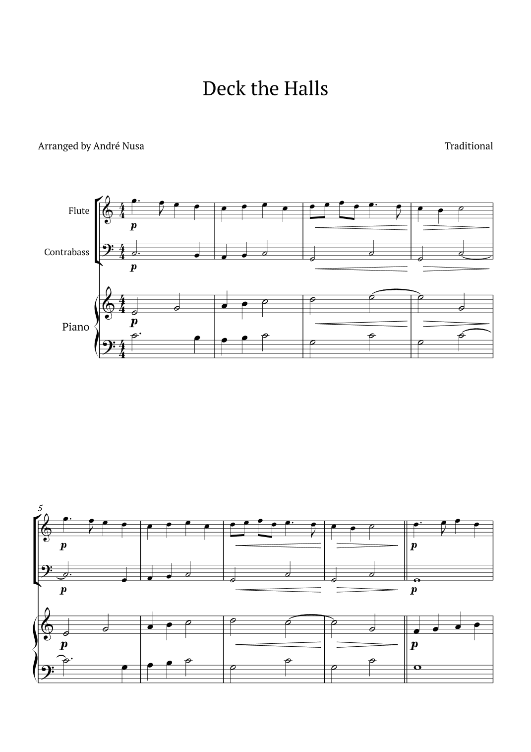 Deck the Halls (arr. André Nusa)