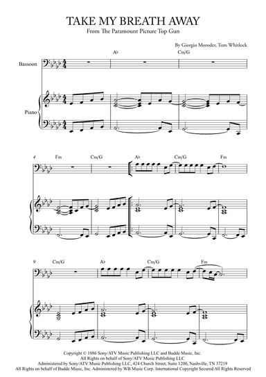 Take My Breath Away (love Theme) (arr. Karen Gueiros)