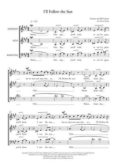 I'll Follow The Sun (arr. Erica Avery)