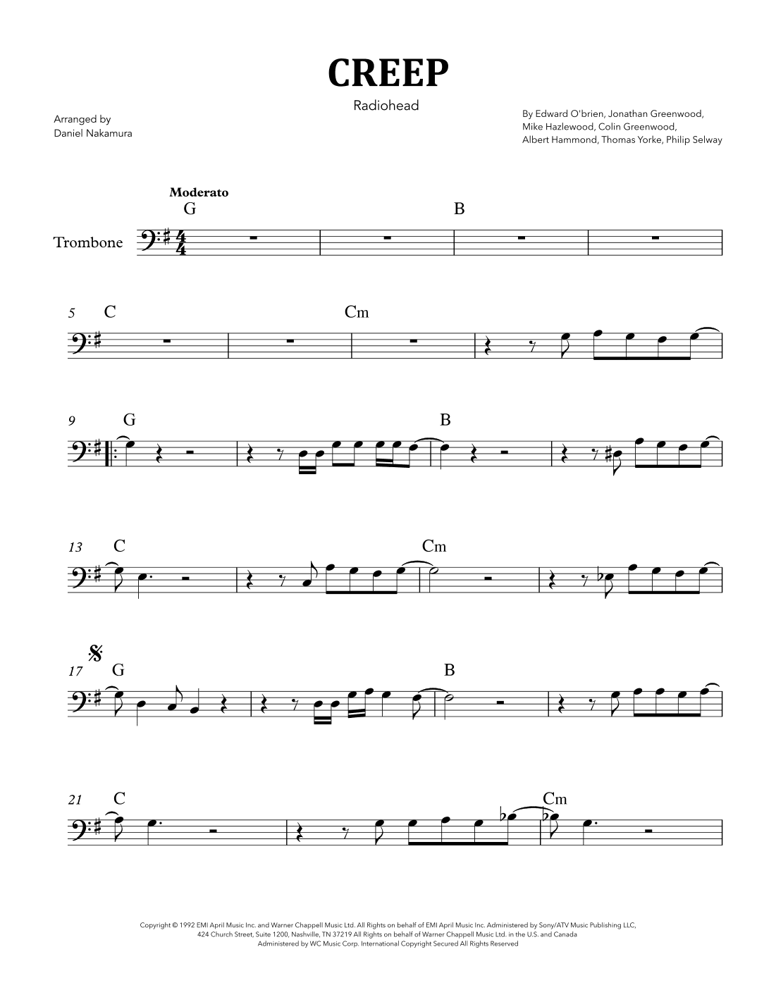 Creep (arr. Daniel Nakamura)