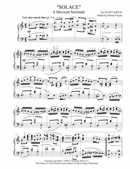 Solace - A Mexican Serenade (arr. Dennis Frayne)