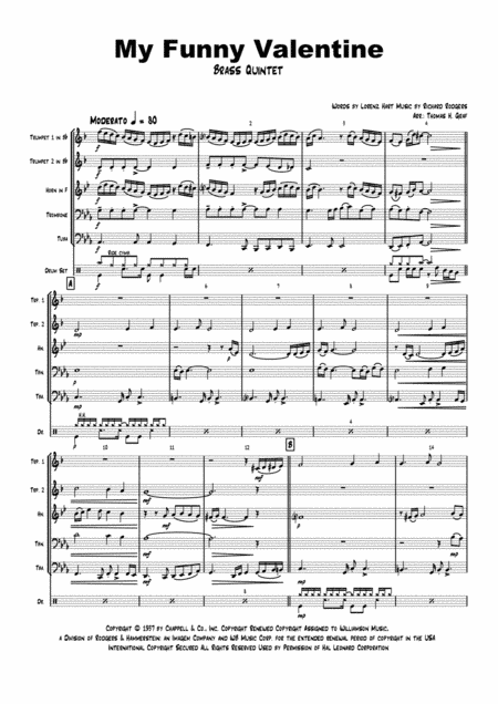 My Funny Valentine (arr. Thomas H. Graf)