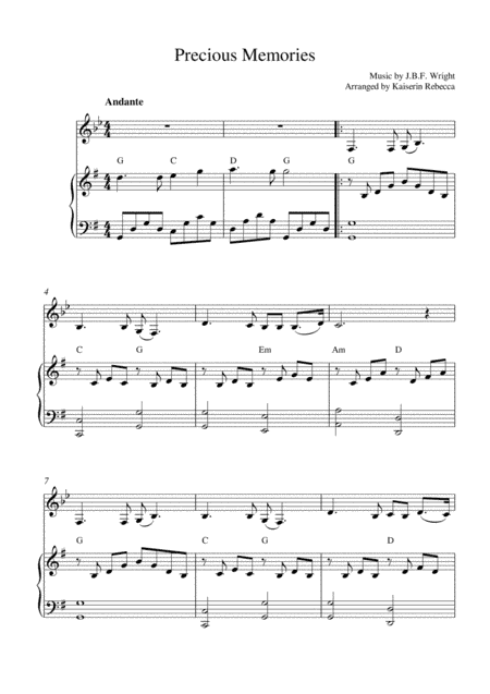 Precious Memories (arr. Kaiserin Rebecca)