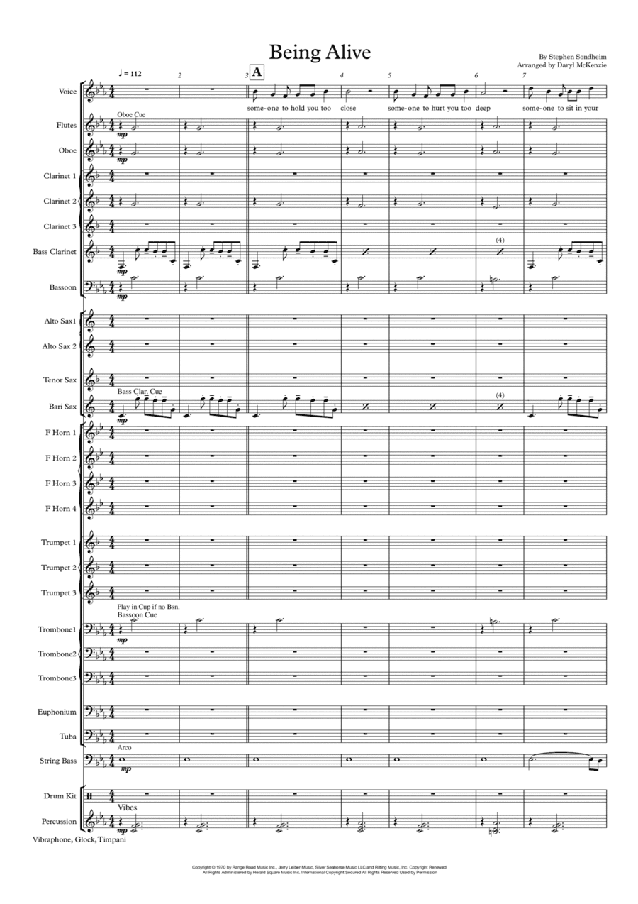 Being Alive (arr. Daryl McKenzie)