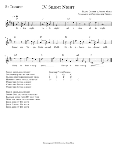 Silent Night for Trumpet (arr. Christopher Esther)