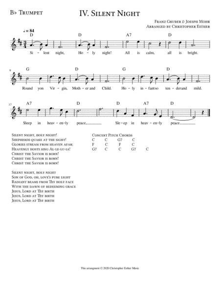 Silent Night for Trumpet (arr. Christopher Esther)