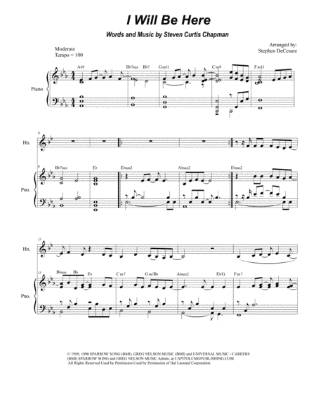 I Will Be Here (arr. Stephen DeCesare)