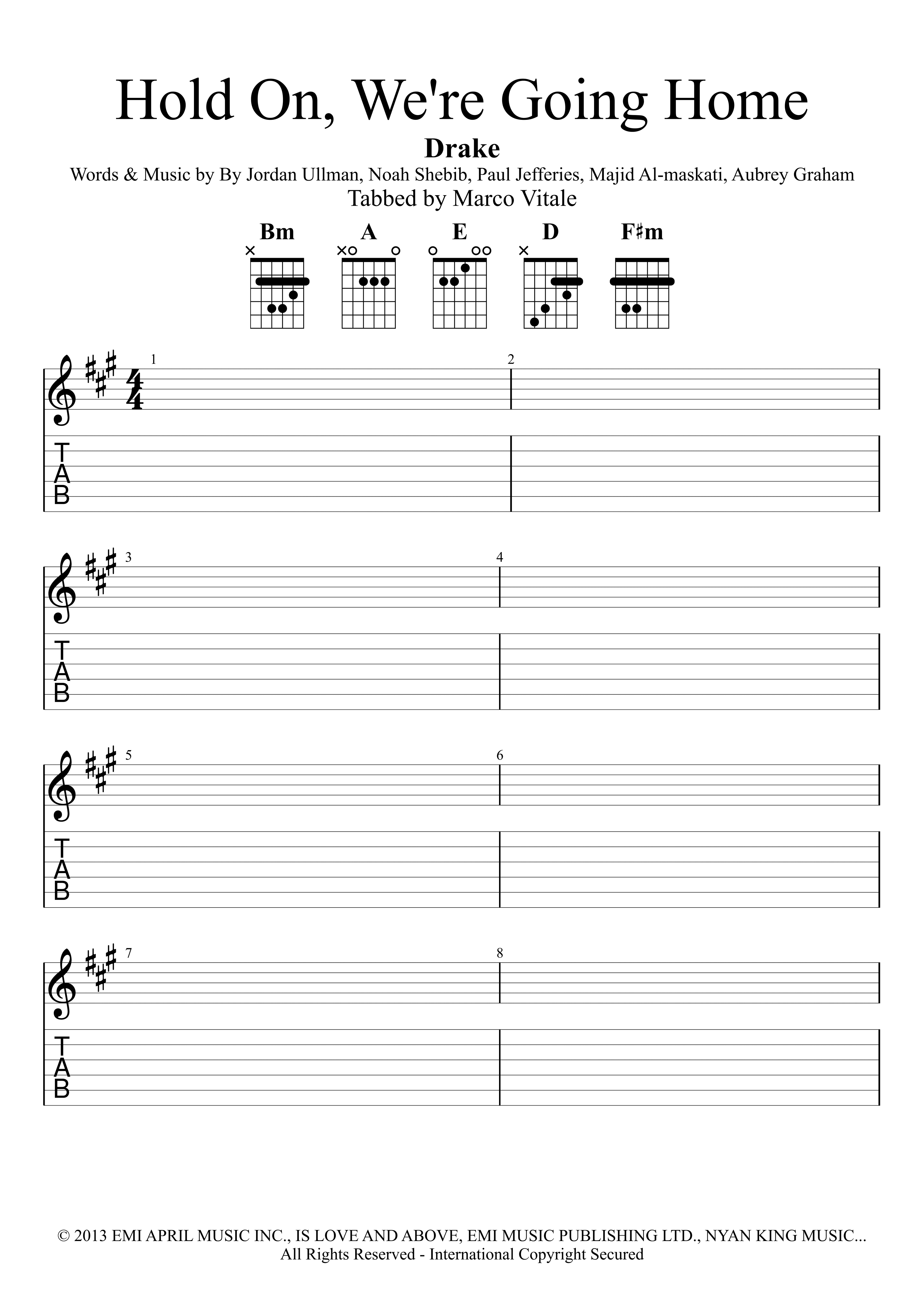 Hold On, We're Going Home (arr. Marco Vitale)
