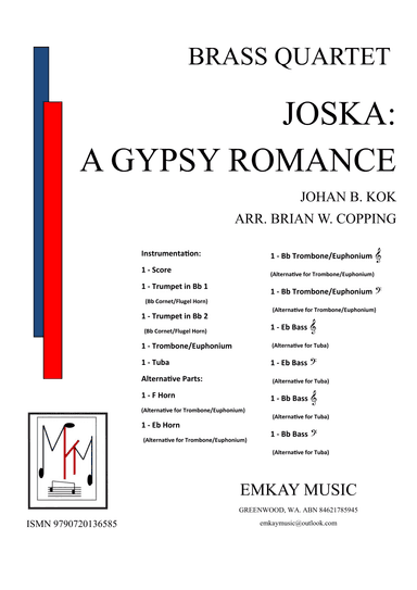 JOSKA: A GYPSY ROMANCE - BRASS QUARTET (arr. BRIAN W. COPPING)