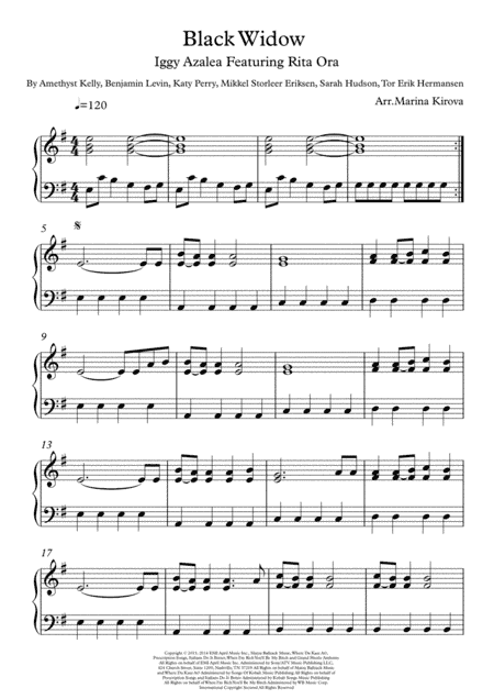 Black Widow (arr. Arranged by Marina Kirova)