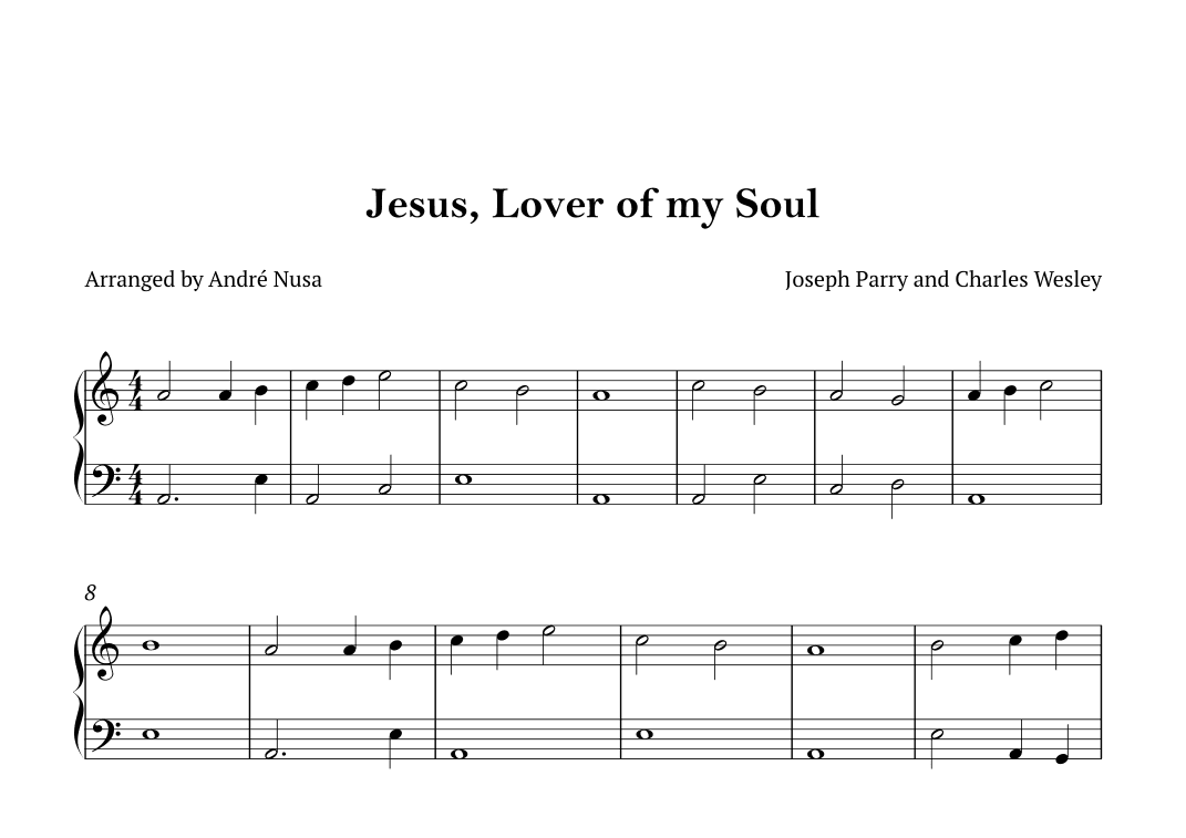 Jesus, Lover of my Soul (arr. André Nusa)