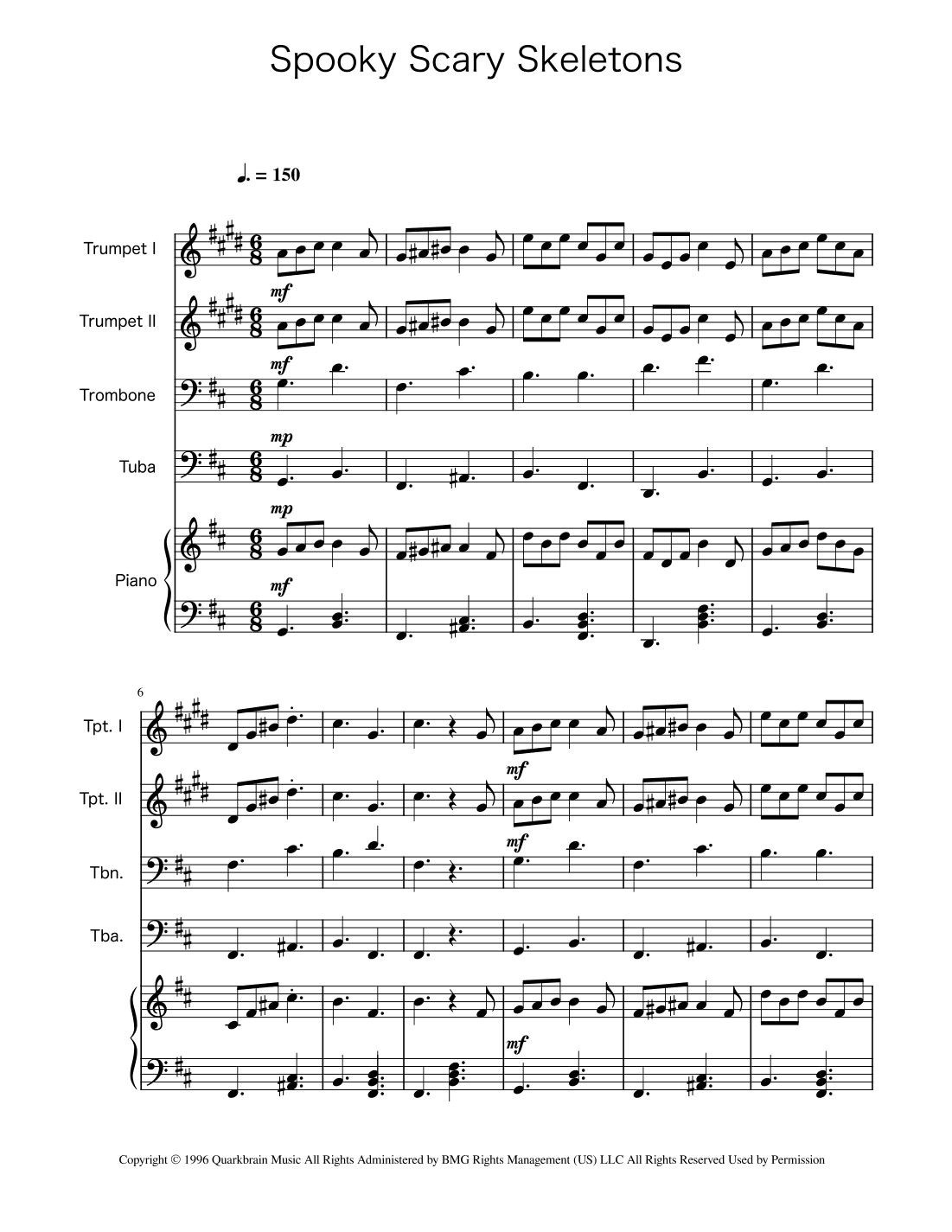 Spooky Scary Skeletons (arr. Ygor Nunes)