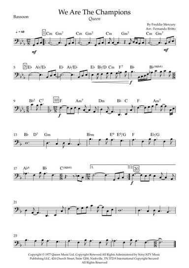 We Are The Champions (arr. Fernando Britto)