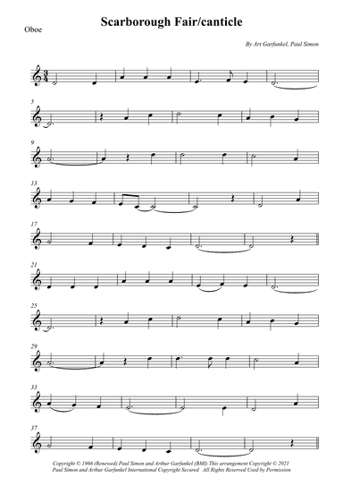 Scarborough Fair/canticle (arr. Wesley S. SIlva)