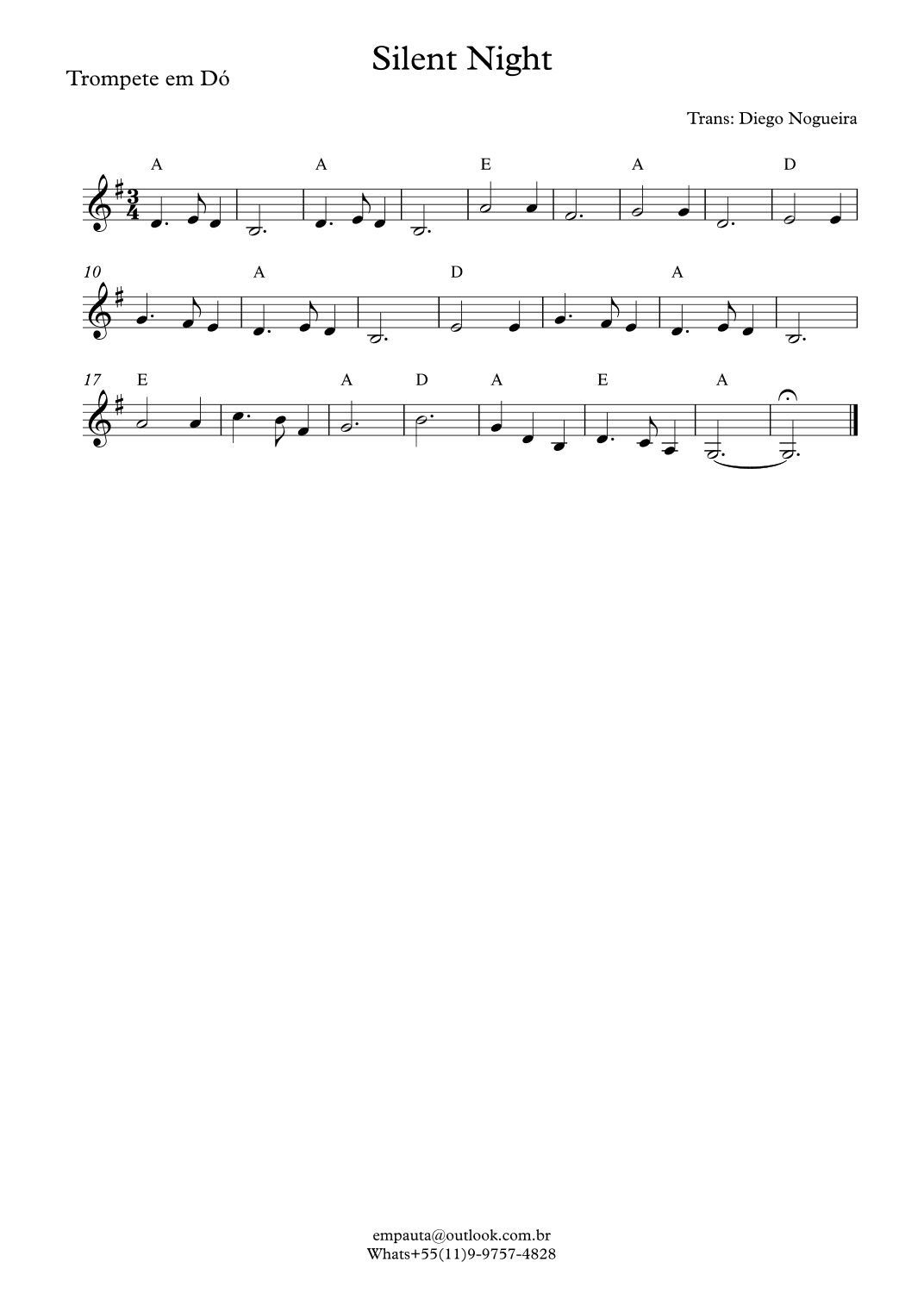 Silent Night (arr. DIEGO NOGUEIRA DE SIQUEIRA)