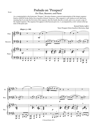 Prelude on "Prospect" for Flute, Bassoon, and Piano