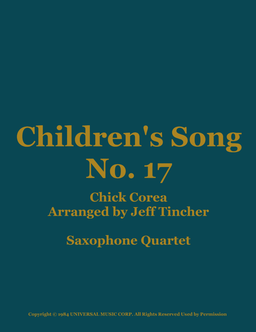 Children's Song No. 17 (arr. Jeff Tincher)