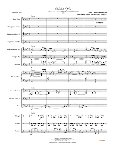 Back To You (arr. Patrick Sheehan)