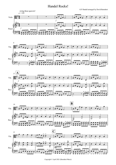 Handel Rocks! for Viola and Piano (arr. David Burndrett)