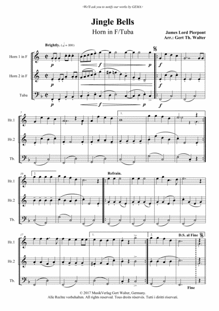 Jingle Bells (arr. Gert Th. Walter)