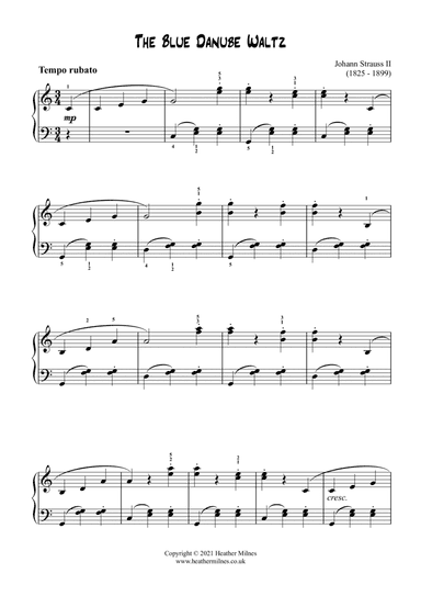 The Blue Danube Waltz (arr. Heather Milnes)