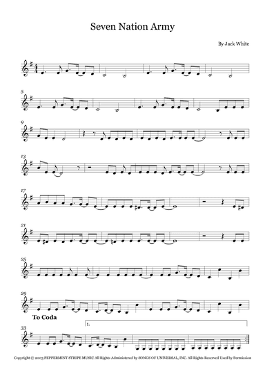 Seven Nation Army (arr. Fernanda Moura)