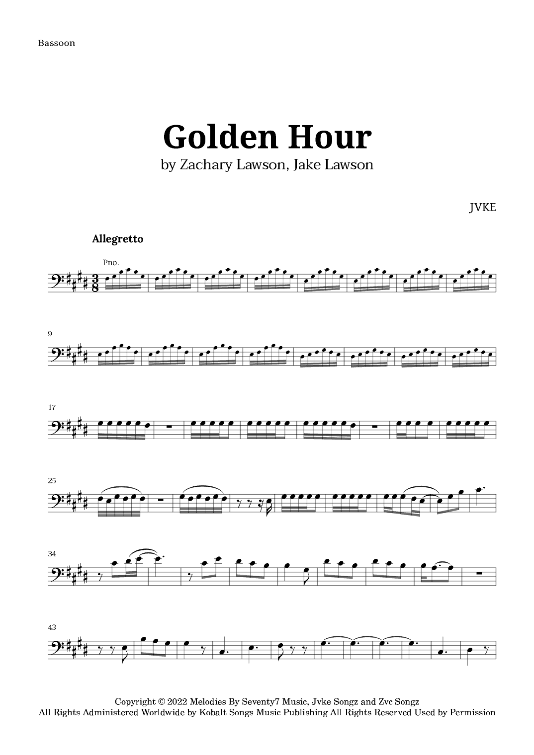 Golden Hour (arr. Langanho)
