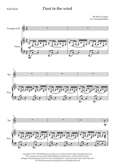 Dust In The Wind (arr. Fernando Britto)