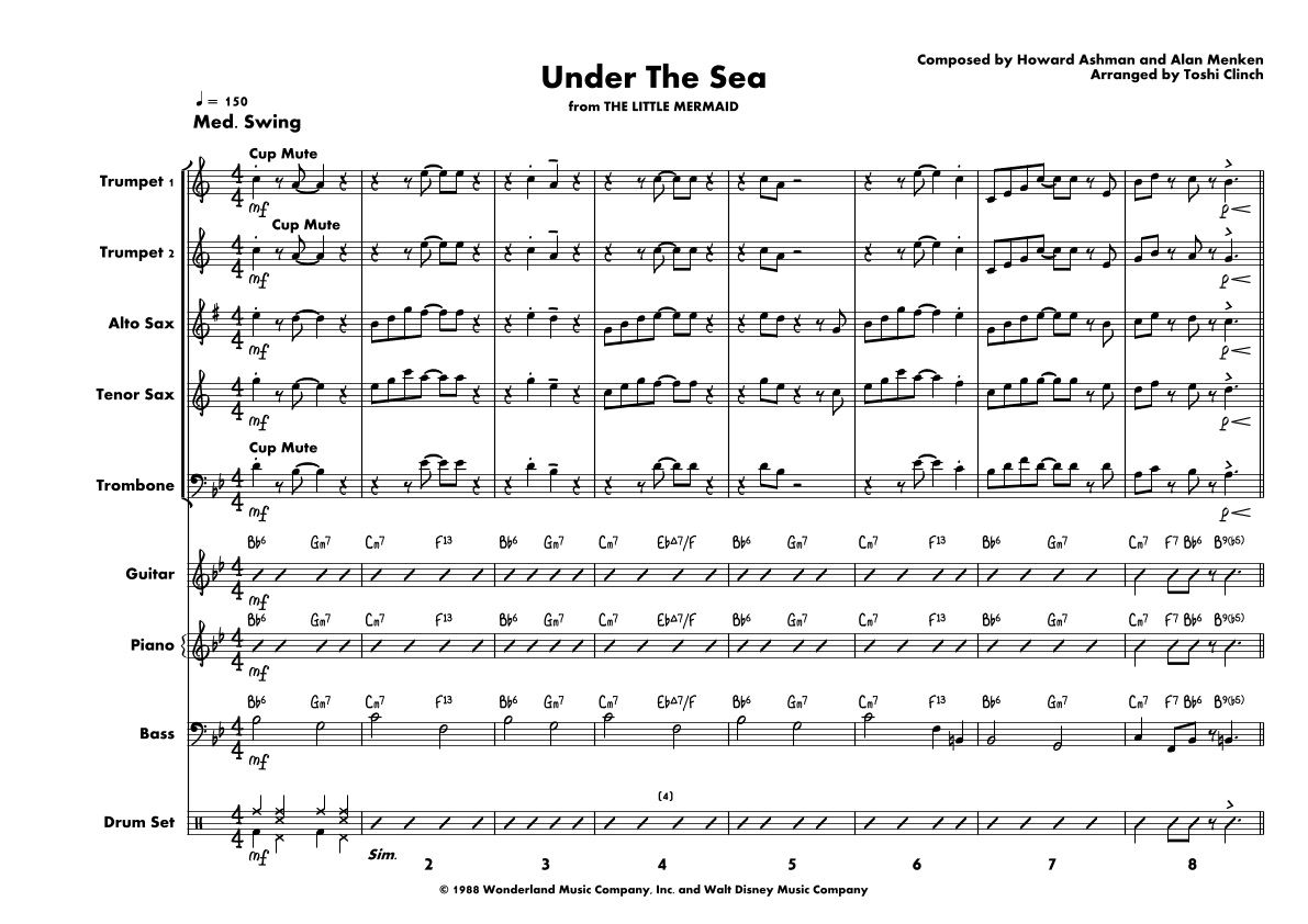 Under The Sea (arr. Toshi Clinch)