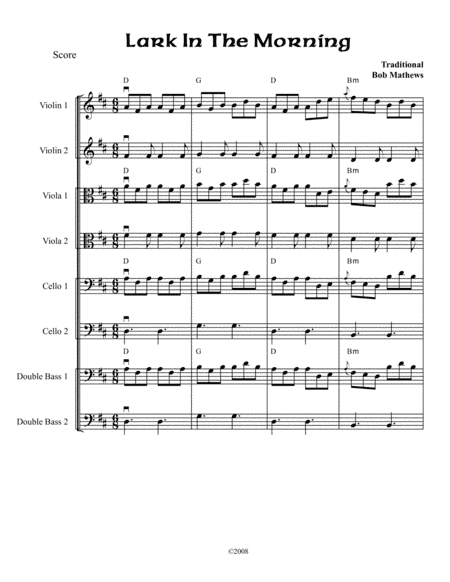 Lark In The Morning for Strings (arr. Bob Mathews)