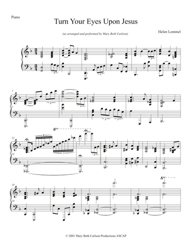 Turn Your Eyes Upon Jesus (arr. Mary Beth Carlson)