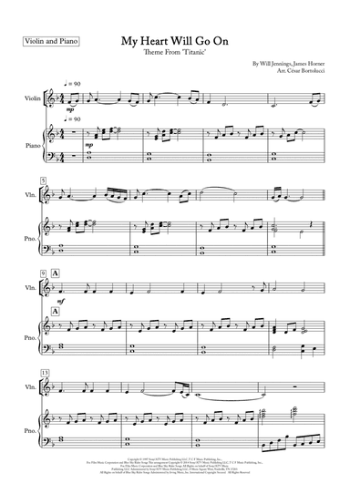 My Heart Will Go On (love Theme From 'titanic') (arr. César Bortolucci)