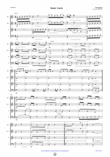 Santa Lucia (arr. Josef STASTNY)