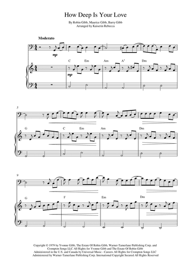 How Deep Is Your Love (arr. Kaiserin Rebecca)