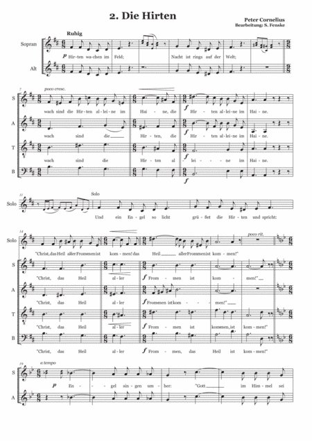 Peter Cornelius Weihnachtslieder - 2. Die Hirten Chor (arr. Sabine Fenske)