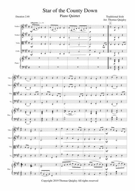 Star of the County Down (arr. Thomas Quigley)