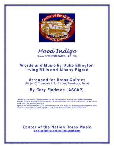 Mood Indigo (arr. Gary Fladmoe (ASCAP))