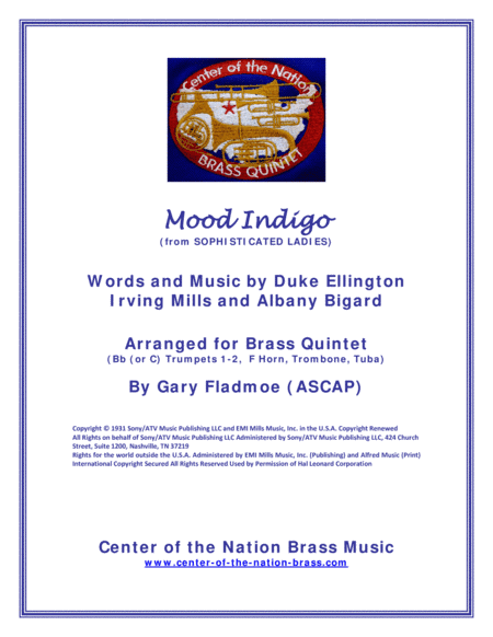 Mood Indigo (arr. Gary Fladmoe (ASCAP))