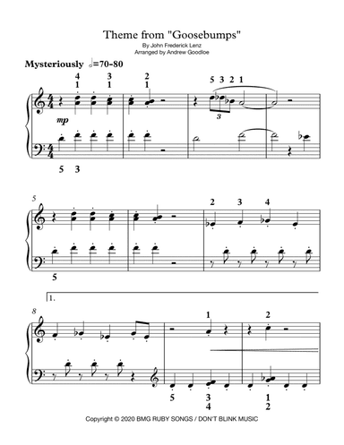 Goosebumps End Theme (arr. Andrew Goodloe)