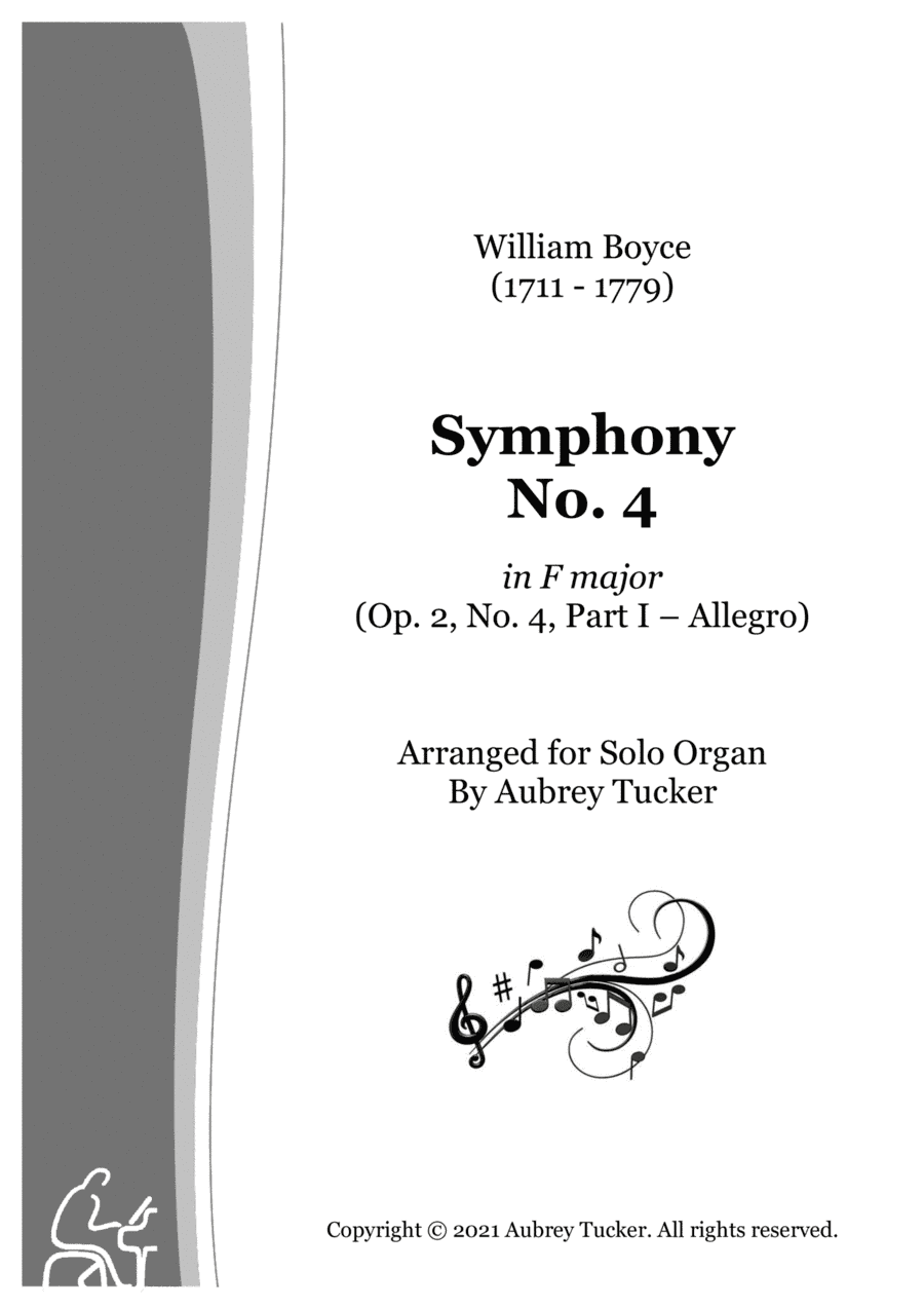 Organ: Symphony No. 4 in F major (Op. 2, Part I - Allegro) - William Boyce (arr. Aubrey Tucker)