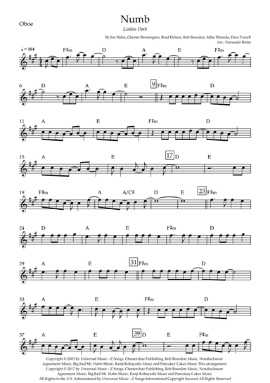 Numb (arr. Fernando Britto)