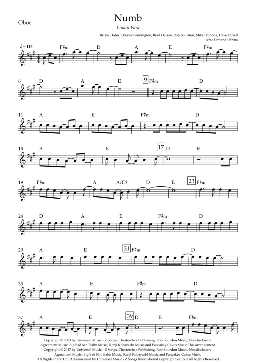 Numb (arr. Fernando Britto)